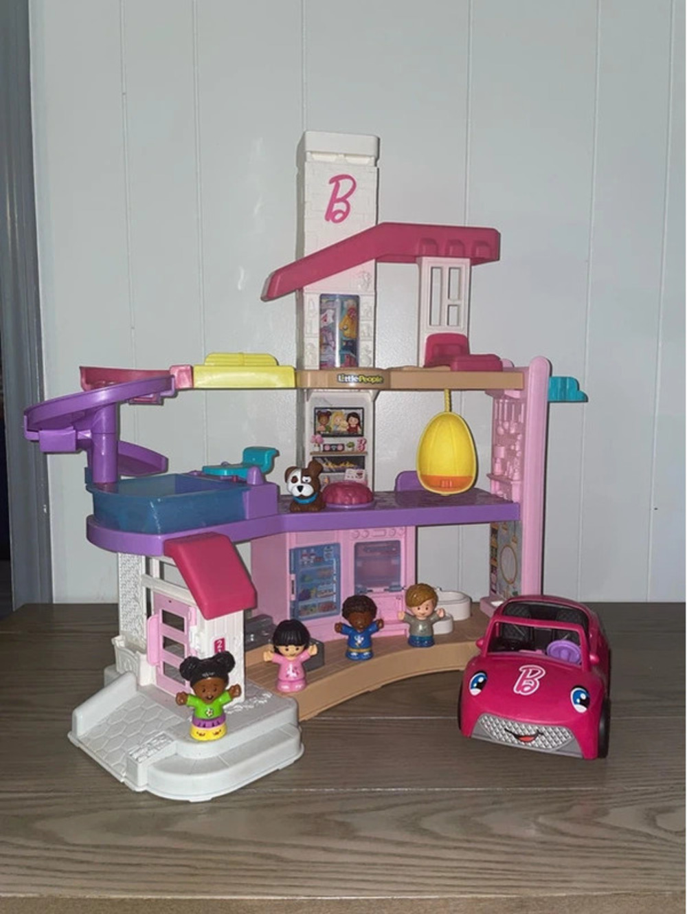 Barbie dream house with Barbie car